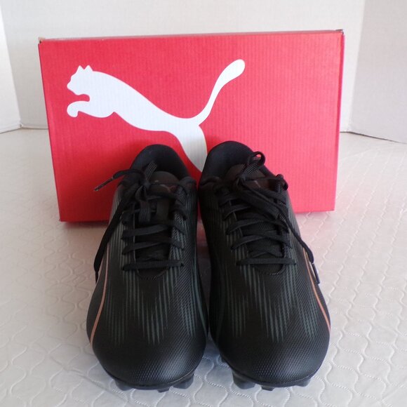 PUMA MEN'S BRAND NEW ULTRA PLAY FIRM GROUND FG BLACK AND ROSE SOCCER CLEATS - Picture 6 of 15